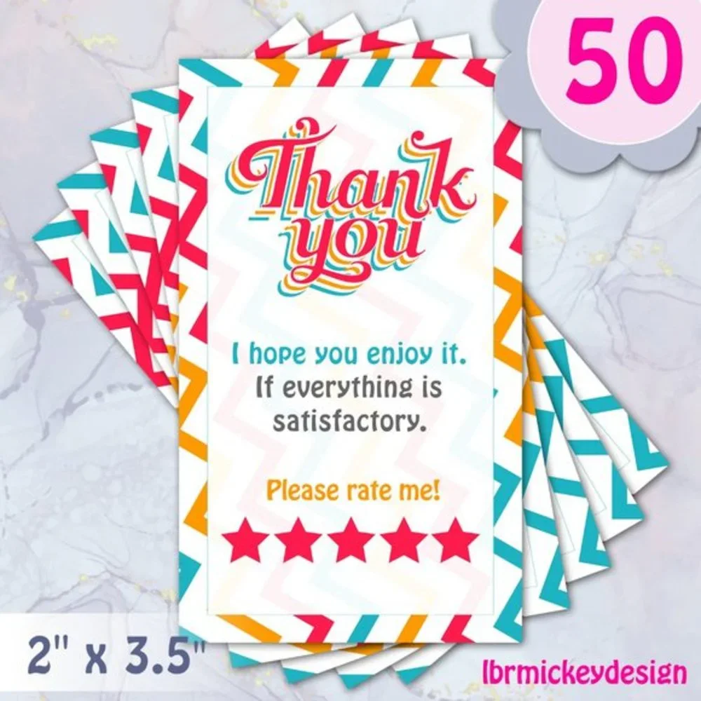 ♥️ 5x25 / 50 Thank You Cards